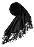 Chandwasia Unisex Viscose Stole Scarf Shawl for Men & Women | Batik Design | Lightweight Summer Wrap | Soft & Breathable Fabric | Black | 28 x 72 Inches | Black