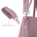 Women’s Tote Bag with Zipper & Adjustable Shoulder Strap – Lightweight Large Handbag for Work, Travel & Daily Use (PINK)