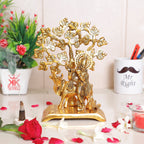 KridayKraft Metal Krishna Idol Statue with kamdhenu Cow Standing Under Tree Showpiece Figurine for Pooja Room & Gift,Decorative Religious Statue for Home,Office & Table...