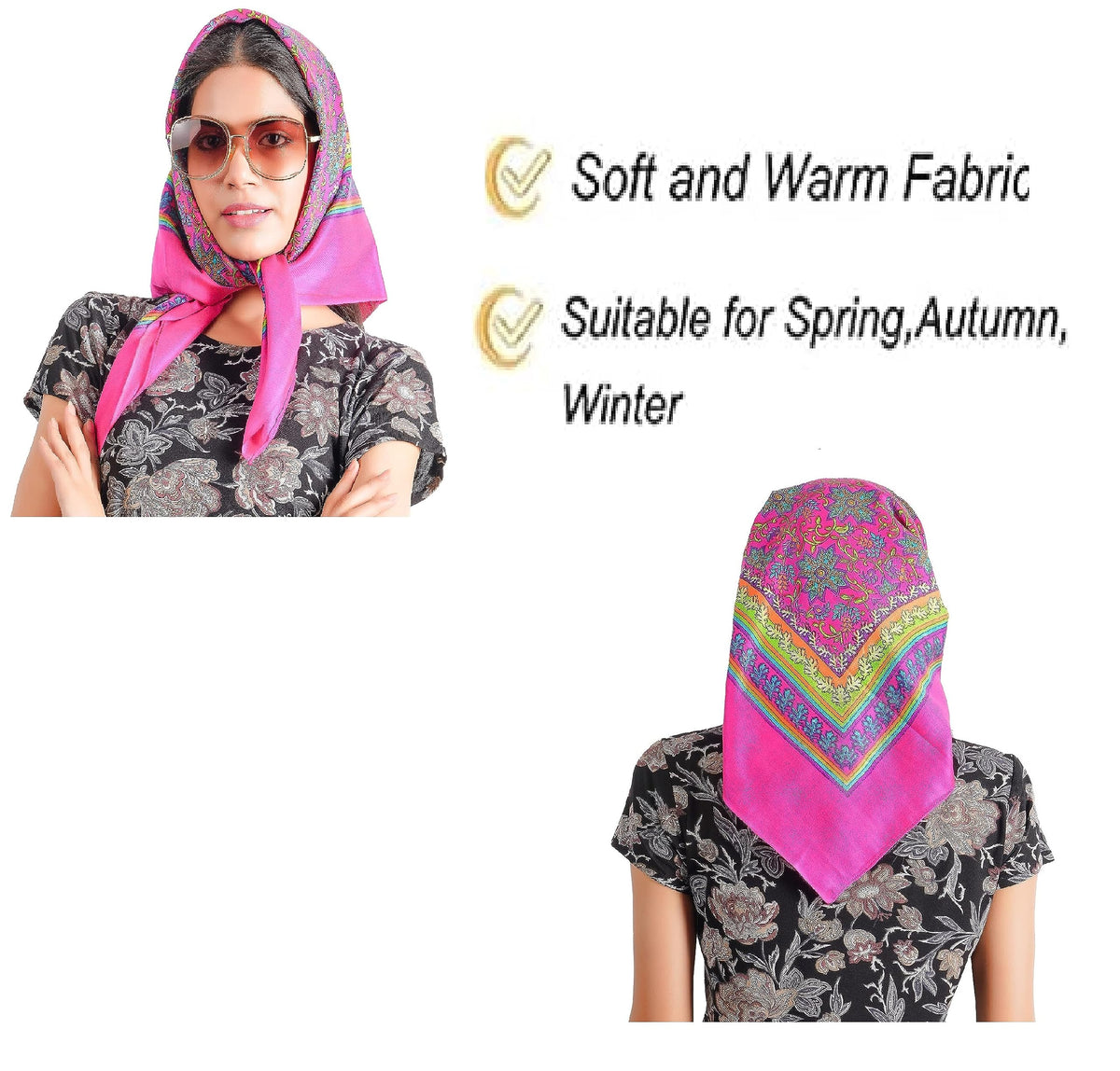 KETKAR Wool Women's Cold Weather Scarf & Wraps for Female_Pack Of 1,Pink