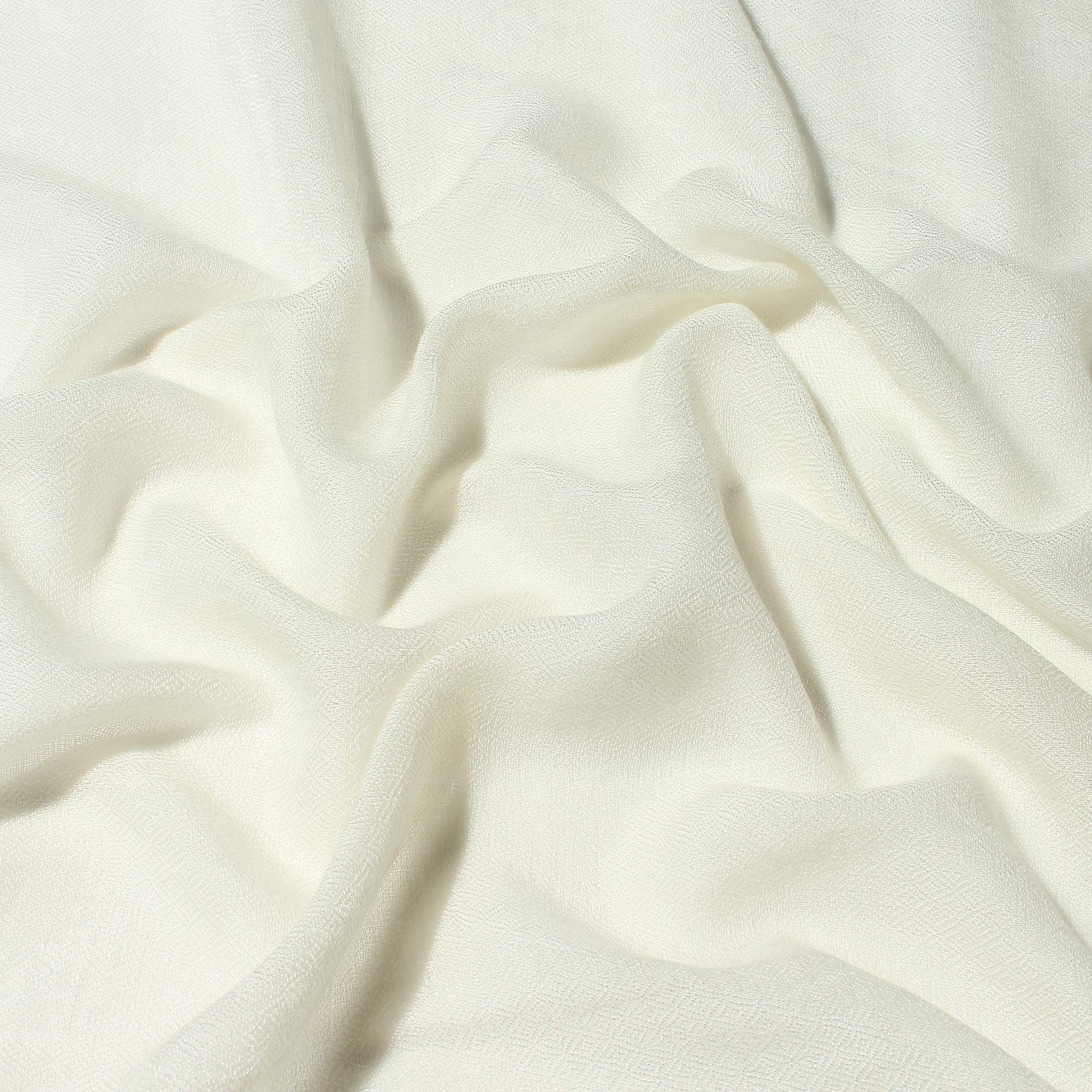 MUFFLY Fine Blended Ultra Soft & Warm Wool Silk Unisex Pashmina Shawl, Stole & Wrap with Hanger (Cream white)
