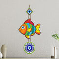 Artvibes Lucky Fish Evil Eye Wall Hanging for Home Entrance | Nazar Suraksha MDF Wall Art | Positive Energy Decor for Main Door | Living Room | Office & Balcony (WH_8531N)