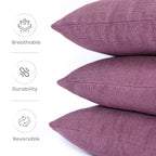 Yellow Weaves Jute Texture Cushion Covers, 16 X 16 Inches, Dusty Purple, 1 Piece