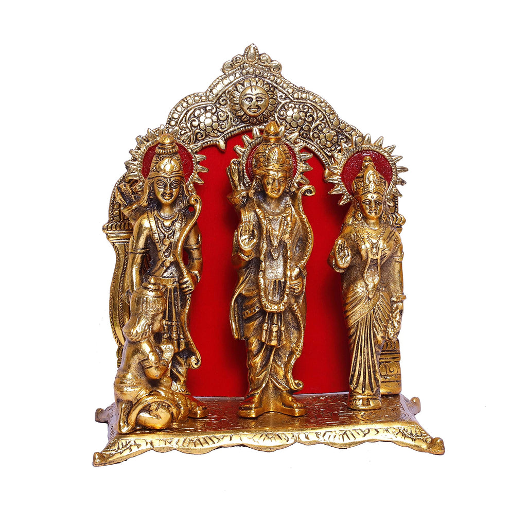 Prince Home Decor & Gifts Gold Plated Ram Darbar Hanuman Ram Sita Laxman Statue Idol