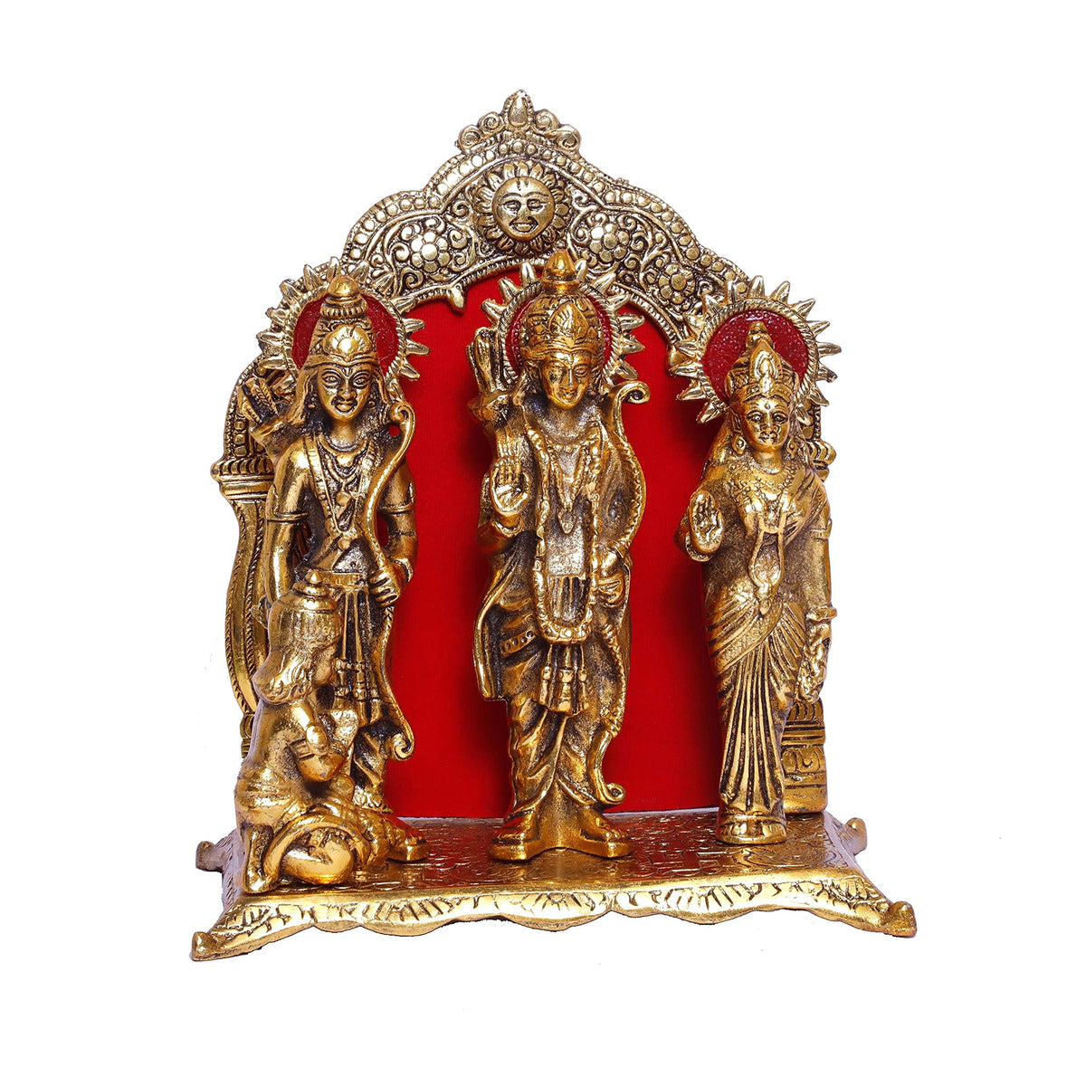 Prince Home Decor & Gifts Gold Plated Ram Darbar Hanuman Ram Sita Laxman Statue Idol