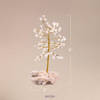 Serein Clear Quartz Crystal Tree Showpiece Good Luck Feng Shui Bonsai Trees Crystal Healing Positive Energy Artificial Plant Home Decoration Hall Decoration for Birthday & Marriage Gifts