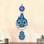 Artvibes Lord Shiva Namaste Evil Eye Wall Hanging for Home Entrance | Spiritual MDF Wall Decor | Vastu Decorative Art for Living Room | Temple & Office | Gift Item (WH_8589N)