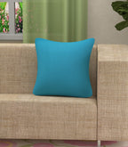 Yellow Weaves Cotton 250 TC Canvas Decorative Cushion Covers, (16 X 16 Inches), 1 Piece, Sky Blue