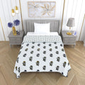 Mafatlal Royal Single Bed Dohar, 300 GSM 100% Cambric Cotton, Reversible AC Blanket Single, Soft & Breathable Lightweight Cotton Blanket, 152 x 228 cm, Bright White Kafalo