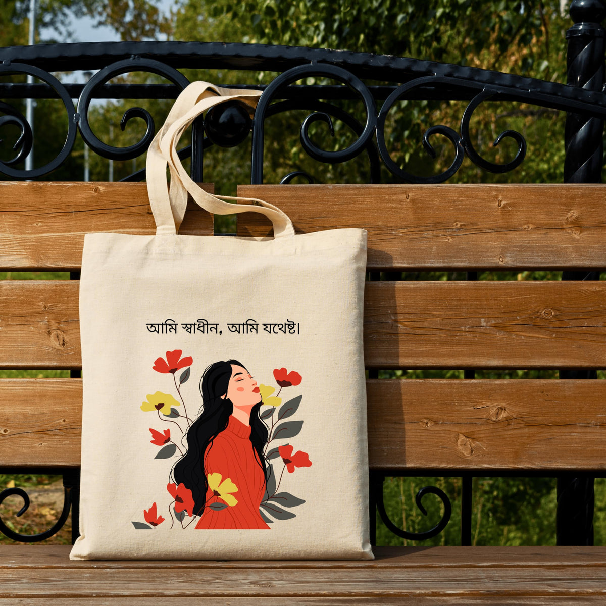 snapiq COTTON 350 GSM Canvas Tote Bag for Women and Girls Thick Fabric with Zipper (Beige, Girl1)