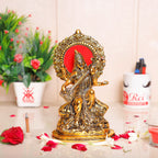 KridayKraft Gold Plated Maa Saraswati Metal Statue,Hindu Goddess Saraswati ji Murti for Pooja,Meditation,Office,Home,Study Table Decorative,Showpiece Figurines,Religious Idol Gift Article...