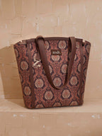 ZOUK Rhea Kapoor Adira Tote Bag for Women | Stylish Handbag for Woman | Premium Tote Bags | Purse Handbag | Big Size Stylish Hand Bags | Jodhpur Damask