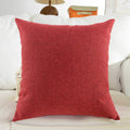 Khooti Jute Cushion Cover, 26x26 (Red)(Pack of 5)