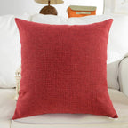 Khooti Jute Cushion Cover, 26x26 (Red)(Pack of 5)