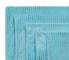 RD TREND® Cushion Cover Set of 5, Decorative Sofa Living Room Home Square Cushion Covers 16 Inch x 16 Inch, Aesthetic Corduroy Striped Double Sided (Aqua,Pack of 5)