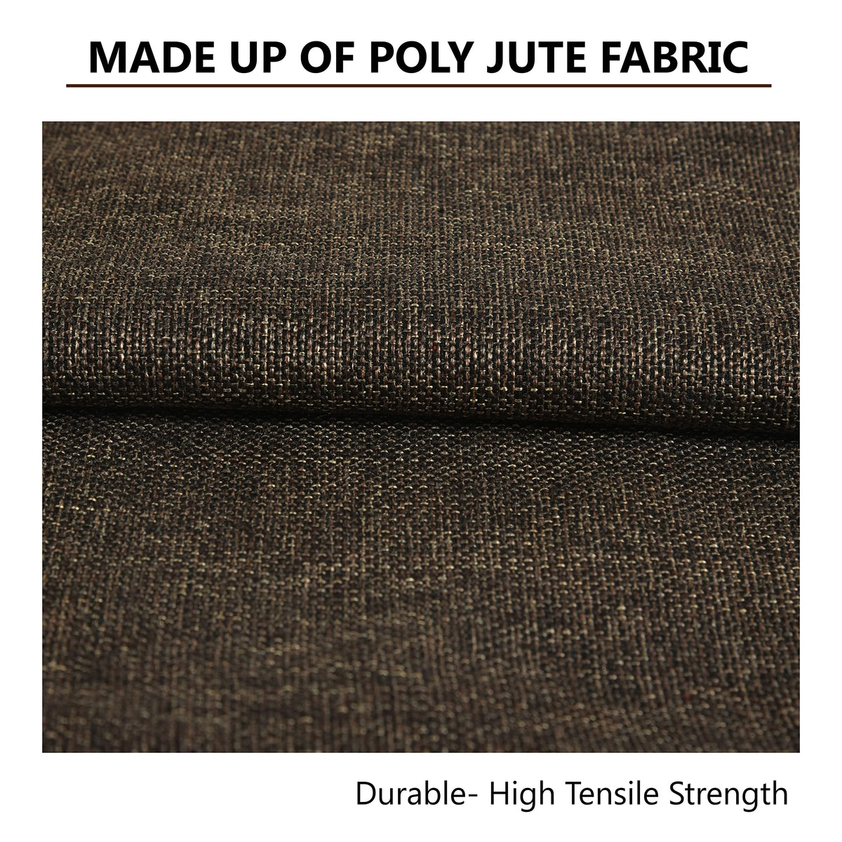 Yellow Weaves Jute Texture 250 TC Cushion Covers, 12 X 12 Inches, Brown, Set Of 2