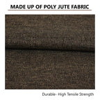 Yellow Weaves Jute Texture Cushion Covers, 24 X 24 Inches, Brown, 1 Piece-250 TC