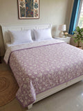 Mafatlal Sparsh Double Bed Cotton Dohar, 150 GSM Pure Cotton Malmal, Reversible AC Blanket Double, Soft Breathable Lightweight Cotton Blanket, 88 x 94 Inch, Kafalo