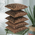 RD TREND® Premium Velvet Cushion Covers Set of 5 | Soft Decorative Throw Pillow Covers for Sofa, Bed & Living Room | Cushion Cover 18 inch x 18 inch (45x45 cm) Chocolate Brown