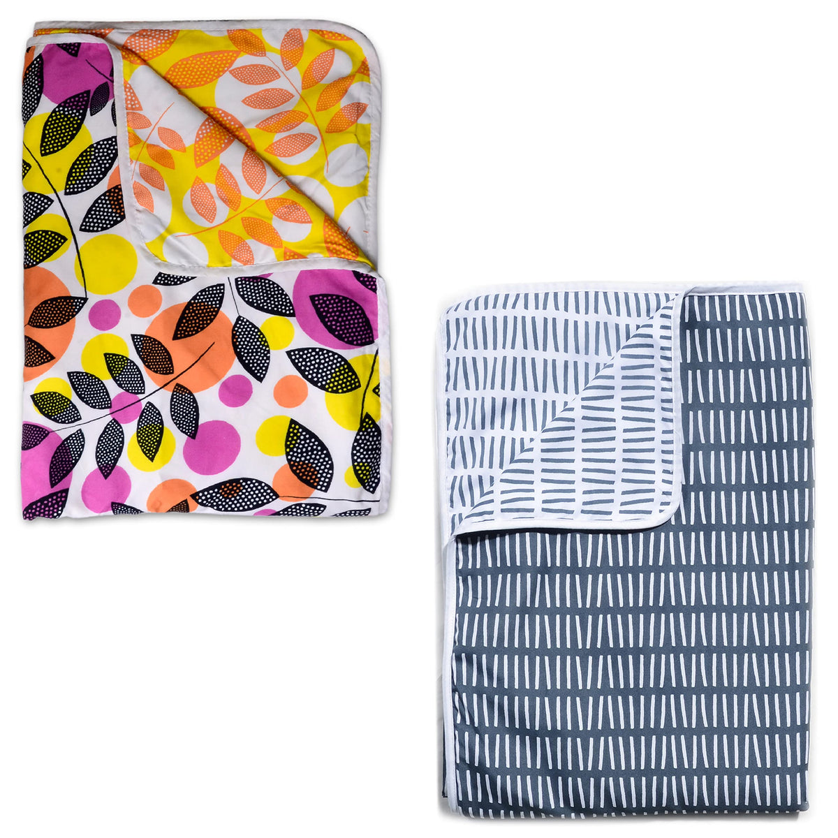 Divine Casa 120 GSM Polyester Single Bed Reversible Lightweight AC Blanket Dohar for Travel Set of 2 Dohar (Pink and Blue)| TC - 120 Kafalo