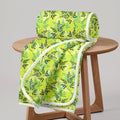 Divine Casa Floret 100% Cotton Single Dohar | 120 GSM | Soft & Lightweight Throw Blanket | Cozy & Breathable Bedding | All-Season Comfort | 210 x 140 CM, Leaf Green Kafalo