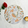 LaVichitra Cotton Table Placemat | Dining Table Mat | Bed Side Table Mat | Cotton Round Shape Placemats | Washable PlaceMat for Shelves & Plant Pots - Pack of 2, Autumn Theme Kafalo