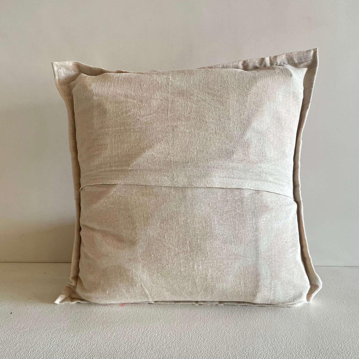 ATRANGI STUDIO Patchwork Cushion Covers - Set of 2 | Handcrafted Khambadiya Patchwork | Rajasthani Art Pillow Cover | Ethnic Cushion Covers for Sofa, Bed & Home Decor | 16x16 Inch, White