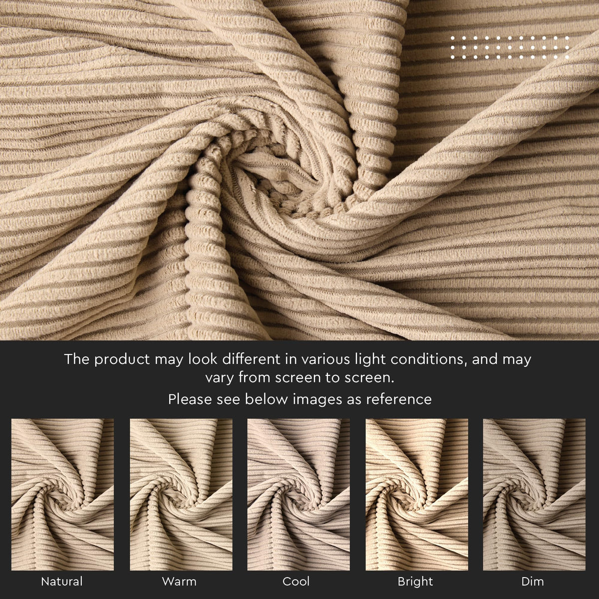 Encasa XO Corduroy Cushion Covers, No Inserts, Set of 2, Khaki
