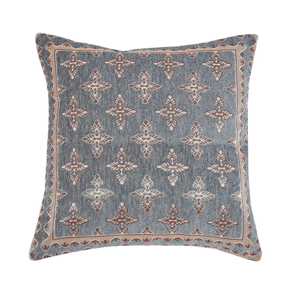 DECOMIZER Jacquard Geomteric Cushion Covers 24 inch x 24 inch Set of 2 Ethnic Motifs Cushion Covers,Design- Plus,Color- Grey
