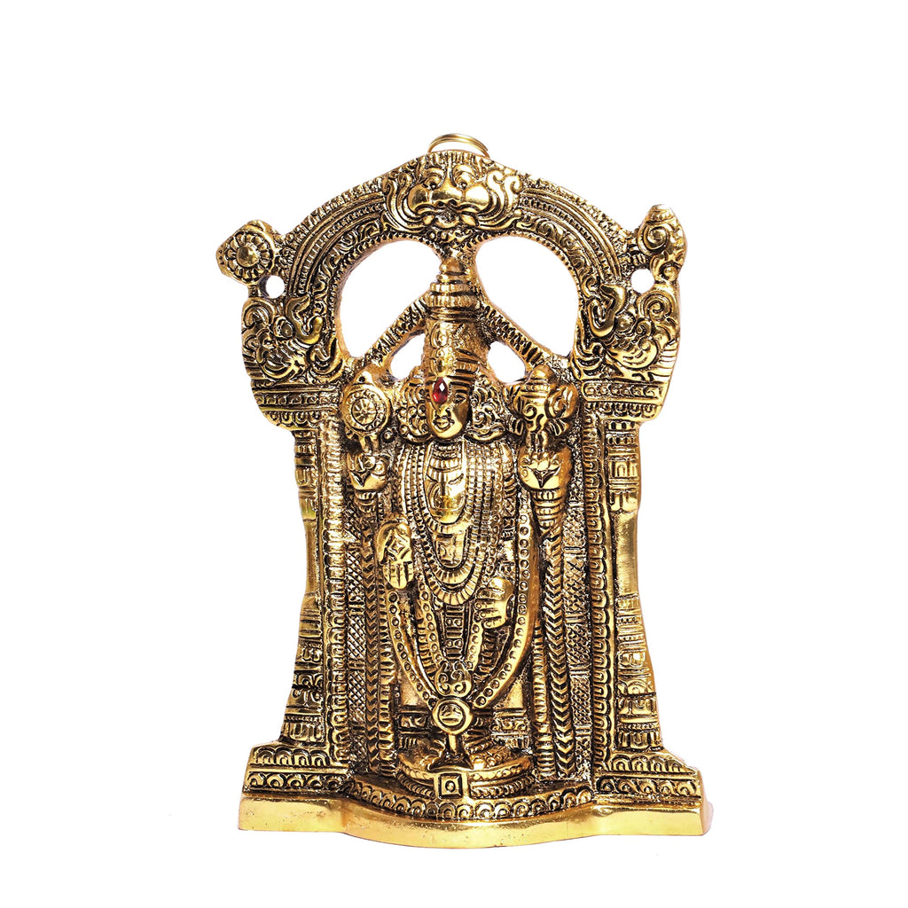 KridayKraft Tirupati Balaji Metal Statue/Murti,Sri Venkateswara Murti,Balaji Idol Statue for Pooja,Home,Office Walls Decor.