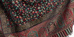Naureen Women Faux Pashmina Kani Shawl with Mughal Artwork and Zari Accents, Warm and Soft, 40x80 inch