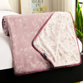 Story@Home Dohar Single Bed Cotton 100% | 150GSM 225 x240 cm Quilt AC Blanket for Summer | AC Comforter Double Bed | Purple & White Motif Reversible Design Duvet | All-Season Blanket Kafalo