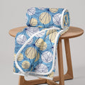 Divine Casa Glace Cotton 120 GSM Super Soft Cloudy Reversible Lightweight Printed Double Bed AC Dohar Blanket for Mild Winter Quilt - (Blue and Beige, 205 x 220, CM)| TC - 120 Kafalo