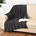 SASHAA WORLD Soft Chenille Throw | Throw Blanket for Sofa, Bed, Chair and Travel | Charcoal Throw Blanket | Pack of 1, 130 x 180 cm Kafalo