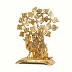KridayKraft Metal Krishna Idol Statue with kamdhenu Cow Standing Under Tree Showpiece Figurine for Pooja Room & Gift,Decorative Religious Statue for Home,Office & Table...
