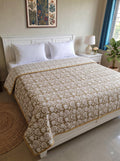 Mafatlal Sparsh Dohar Double Bed, 150 GSM Pure Cotton Malmal, Reversible AC Blanket, Soft & Breathable Cotton Blanket for Summer, Monsoon & Winter, 210 x 240 cm, Kafalo