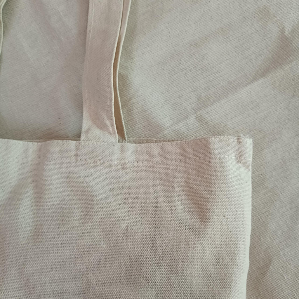 Stylxeco Love Hearts Design Cotton Canvas Tote Bag, Natural Colour, 220 GSM, for Shopping, Travel, Office