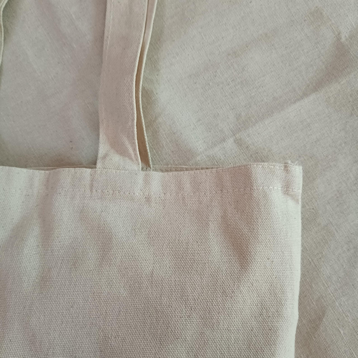 Stylxeco Love Hearts Design Cotton Canvas Tote Bag, Natural Colour, 220 GSM, for Shopping, Travel, Office