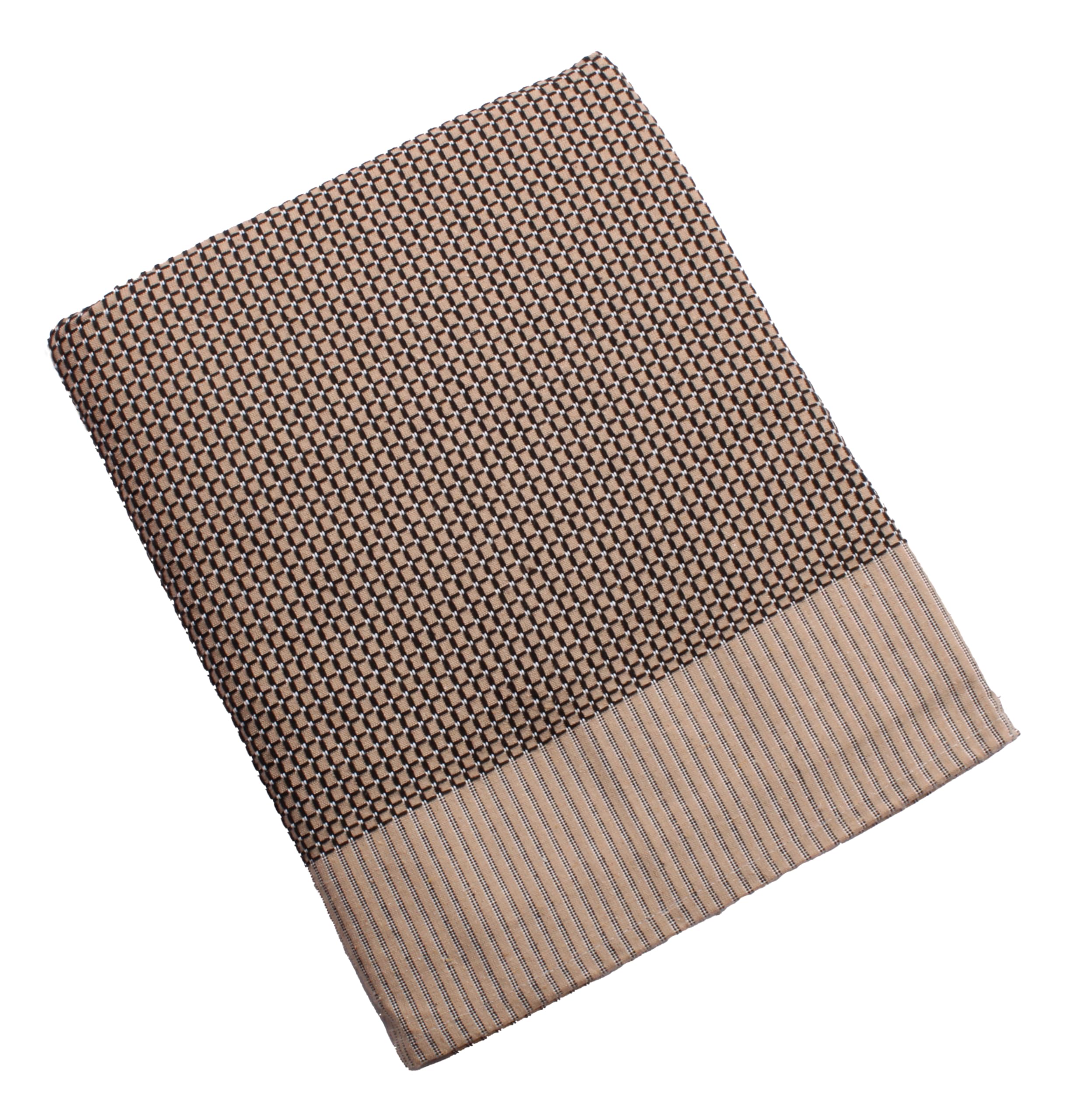 THARUNSHA ELITE Single Size Cotton Blanket/Solapur Chaddar/Cotton Bedsheet/Reversible Blanket Sandal (60X90 Inches) Set Of 1 (Sandal), 200 TC Kafalo