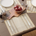 Encasa XO Handcrafted River Grass Table Placemats 4 Seater Beige Kafalo