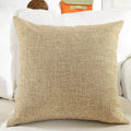 Khooti Jute Cushion Cover | 14x14 | Natural Linen | Set of 1 | Throw Pillow Cover for Couches, Chairs, Sofas, Beds, Coffee Tables, Living Rooms, Bedrooms, Modern Boho Design