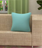 Yellow Weaves Cotton 250 TC Canvas Decorative Cushion Covers, (24 X 24 Inchess), 1 Piece, Powder Blue