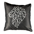 Vendola Decorative Satin Sofa Cushion Covers Set of 5, 24 Inch x 24 Inch 5 Piece, Sofa Big Cushion Pillow Cover, Black and White Colour, Minimalist Design, Zipper Closure (Minimalist, 24X24 Inches)