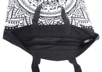 Ravaiyaa - Attitude is everything Cotton Shopping Bag Purse Bags Women Tote Shoulder Handbag (Black Ombre Bag)
