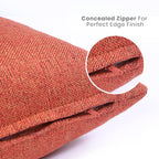 Yellow Weaves Jute Texture Cushion Covers, 12 X 12 Inches, Orange, 1 Piece