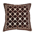 DECOMIZER Jacquard Geomteric Cushion Covers 16 inch x 16 inch Set of 3 Ethnic Motifs Cushion Covers,Design- Criss-Cross,Color- Coffee-240 TC