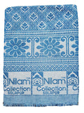 Nilam Collection Solapur Chaddar Cotton 200 TC Blanket/Bed Sheet Single Bed Full Size Color-Blue Pack Of 1 (Size- 60X90 Inch) Kafalo