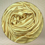 FAHABO Scarf Woman Premium Self-Woven Satin Silk Scarves | Hijab Scarf | Headscarf | Neck Scarf | Stoles | Wraps (Sandstorm Gold)