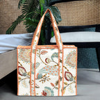 MITTICO Tote Bag for Women Cotton Shoulder Handbag Lightweight Everyday Carry Bag for Shopping Travel Office & Daily Use Foldable Reusable Fashion Tote Bag with Zipper & Pockets Stylish