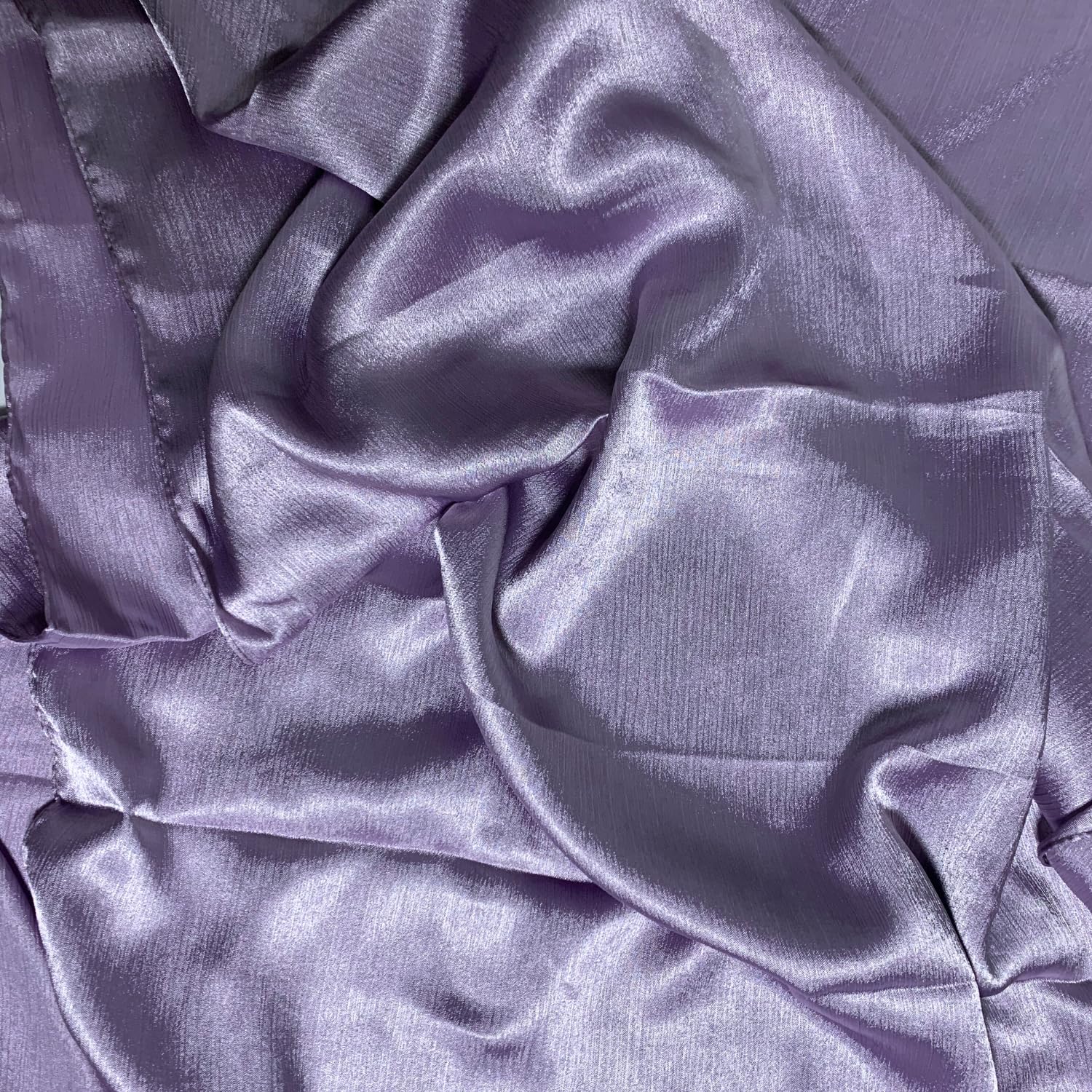 ABZURA Premium Muna Satin Scarf | Soft, Shiny & Stylish | Pack of 2 | 200 cm x 70 cm (LAVENDER-BLACK)